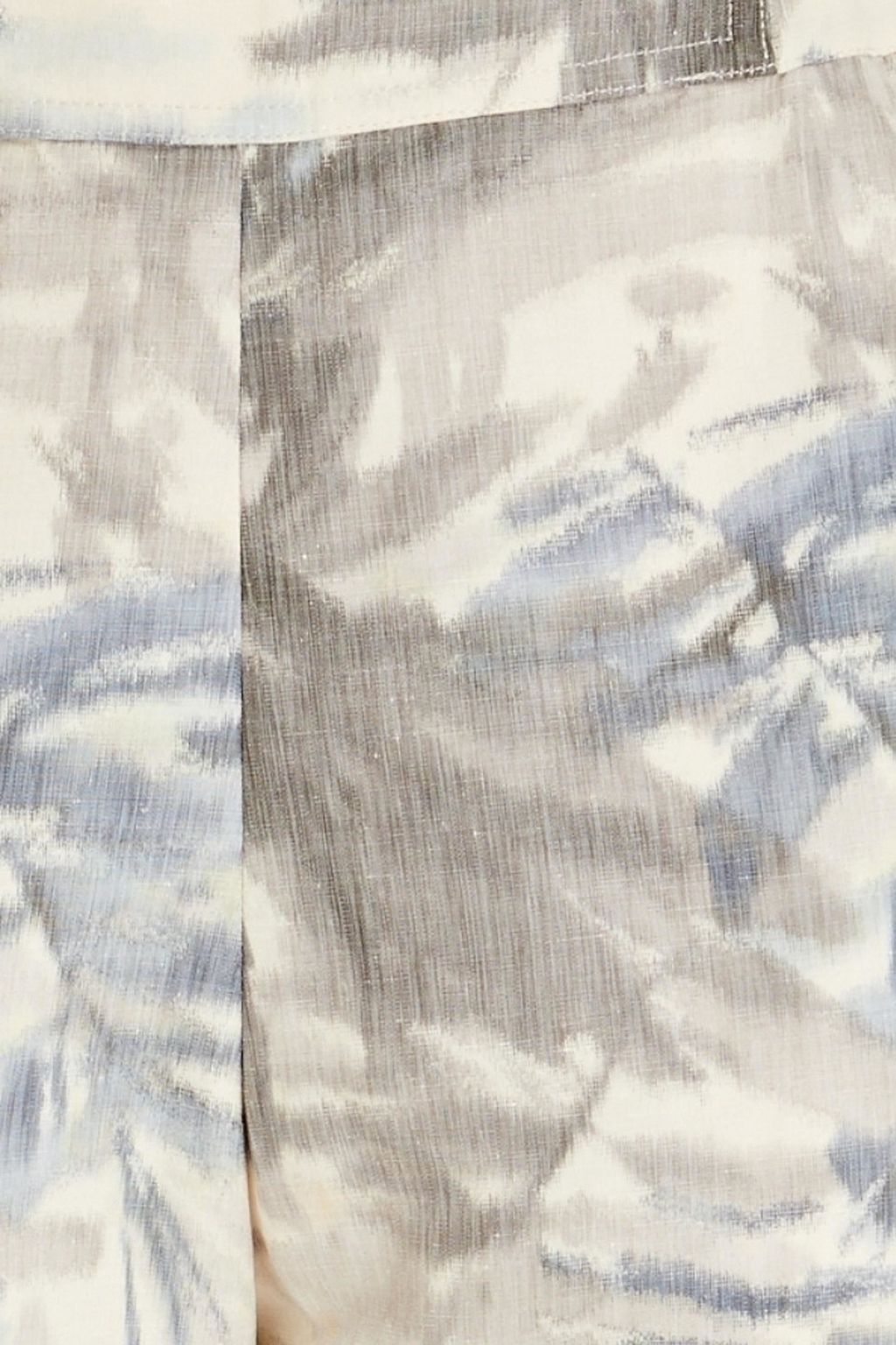 GENTRYPORTOFINO Cropped printed linen-blend tapered pants
