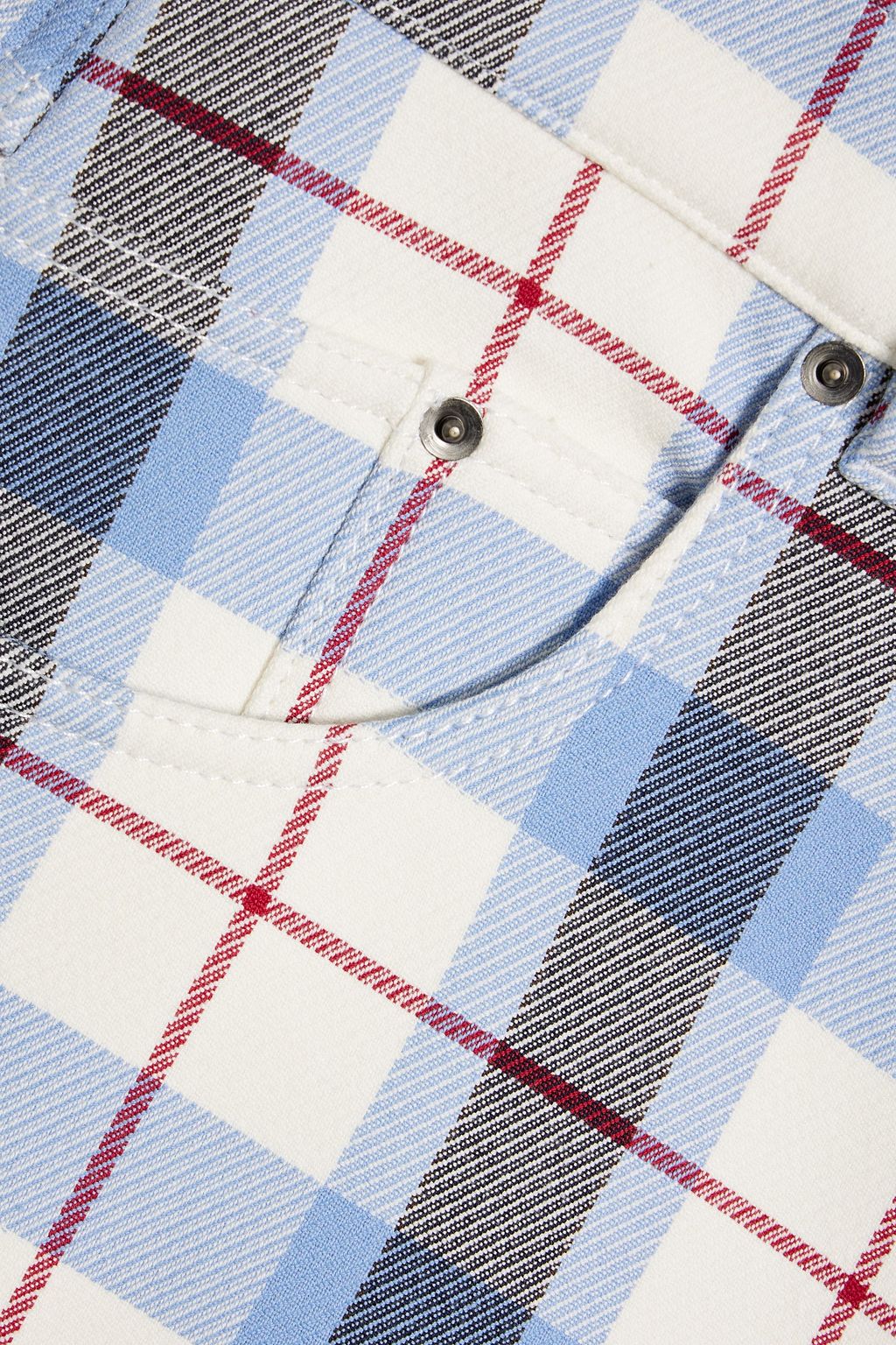 JACQUEMUS Checked cotton-blend drill shorts