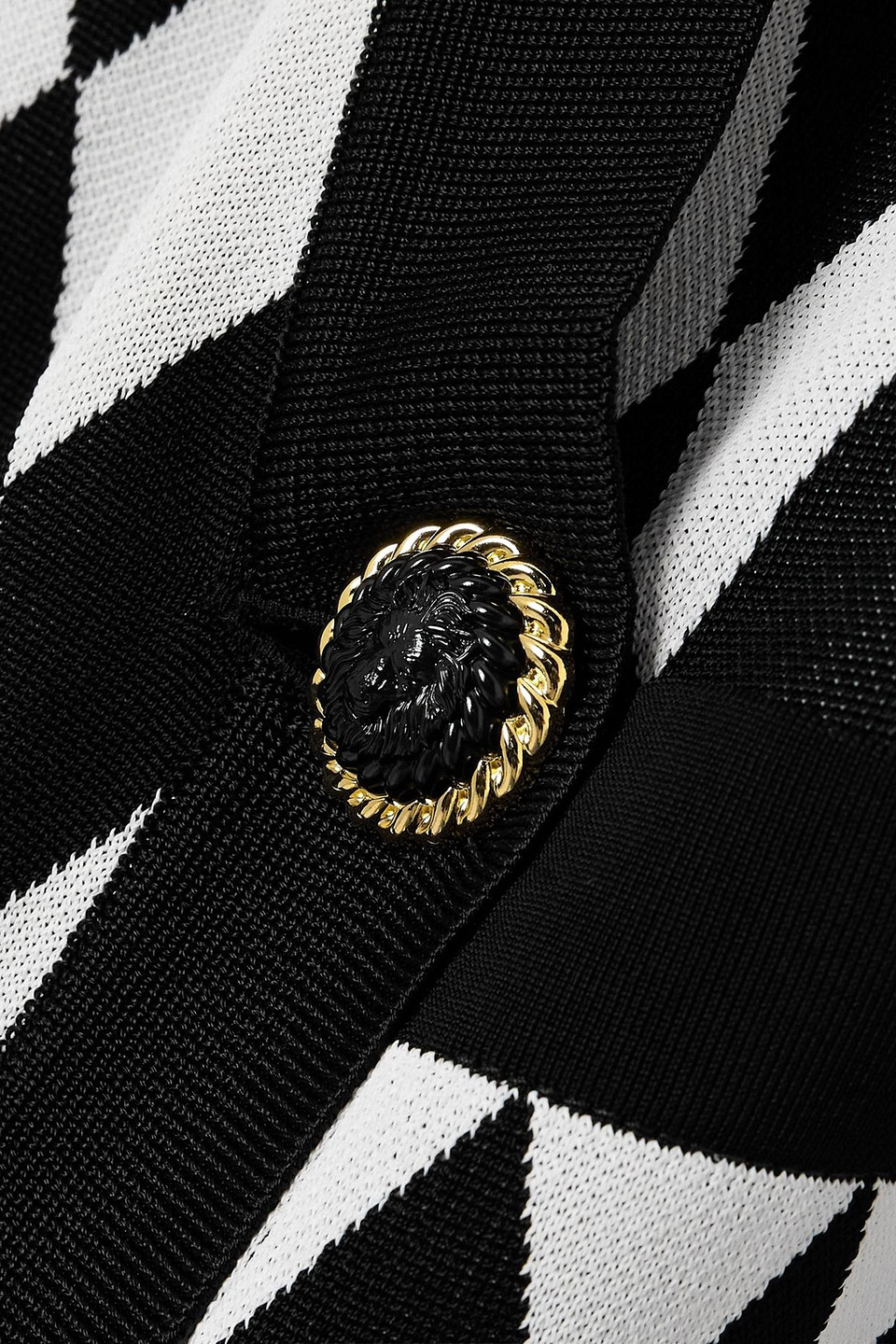 Balmain Double-breasted Argyle Jacquard-knit Blazer In Multi