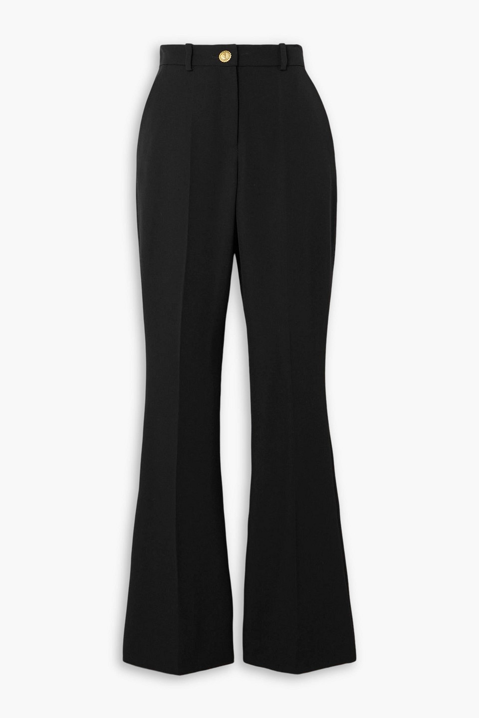 Balmain Wool Flared Pants In Black