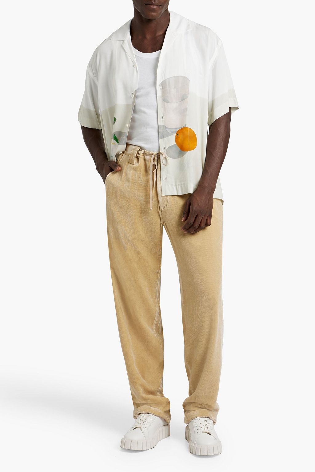 JACQUEMUS Metallic terry sweatpants