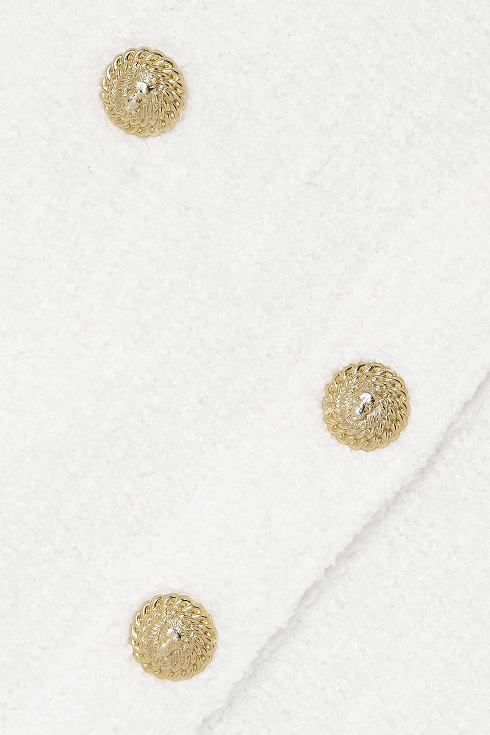 Balmain Cardigan Tweed Plumetis Sweaters And Cardigans White In White