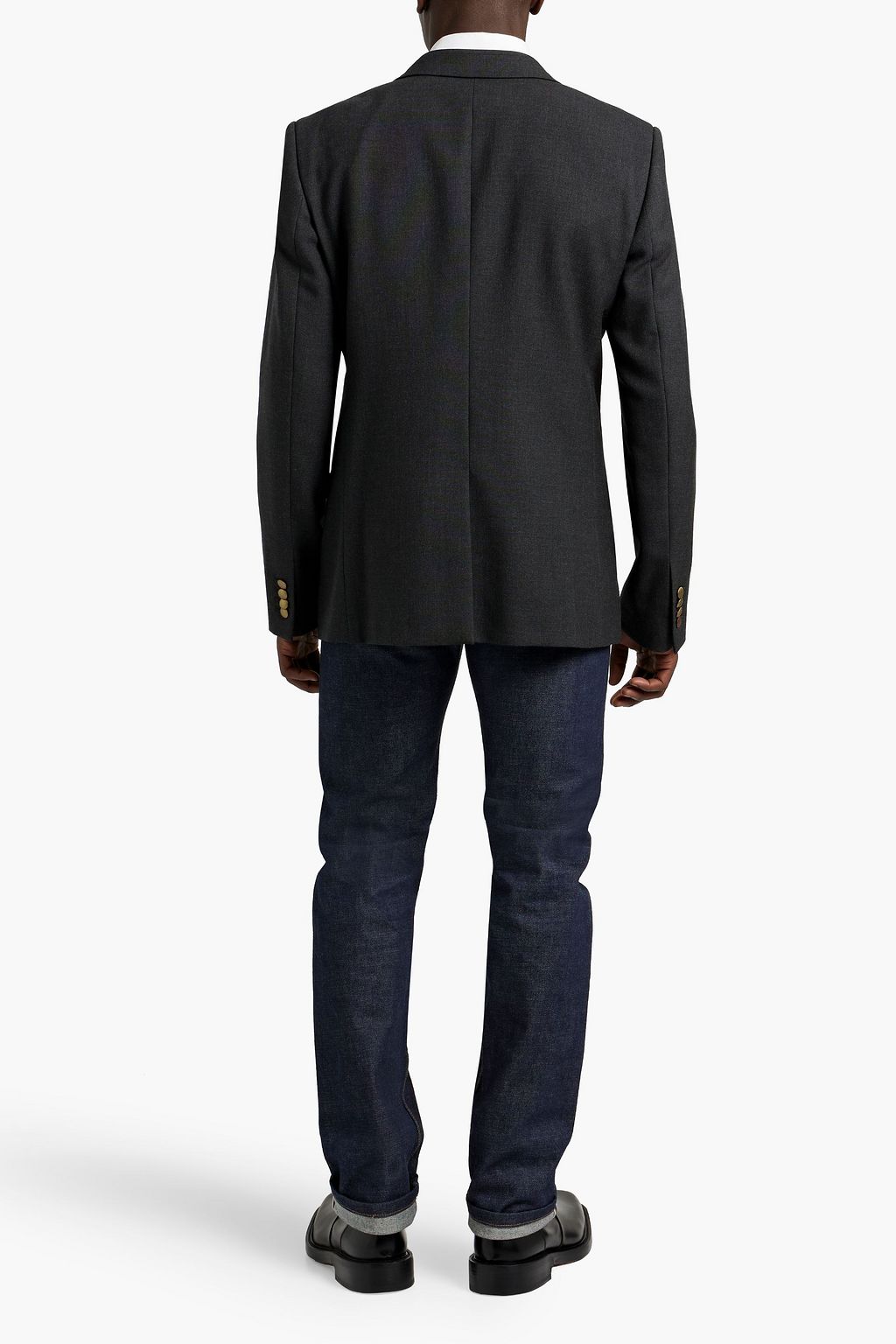 DOLCE&GABBANA Grain de poudre wool blazer and vest set