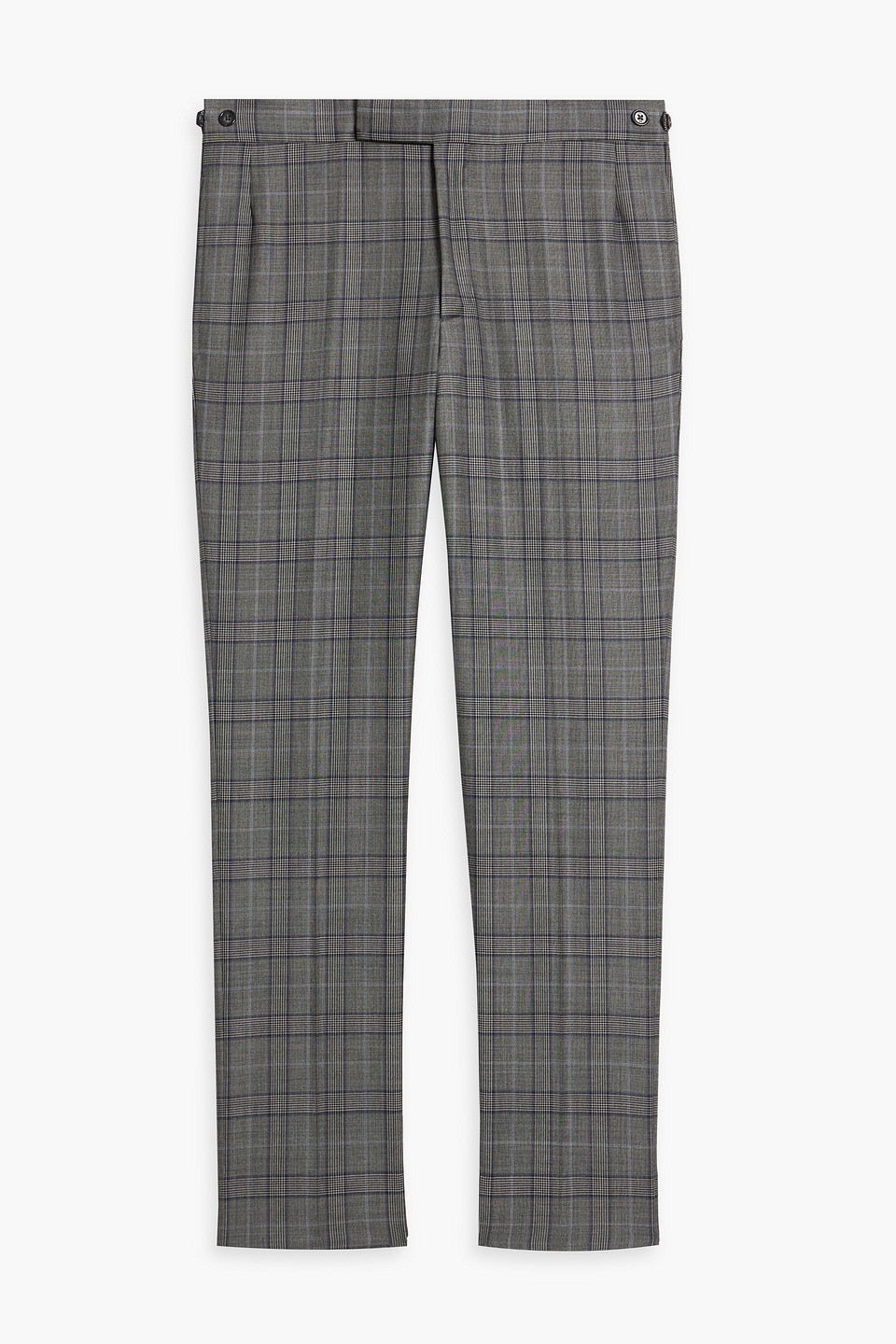 Gabriela Hearst Sebastian Slim-fit Prince Of Wales Checked Wool Suit Pants In Anthracite