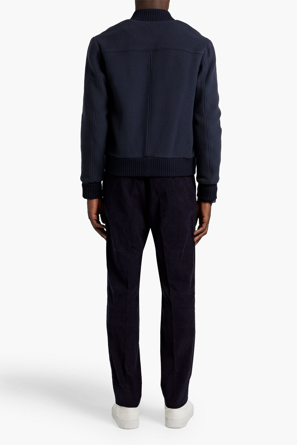 Gabriela Hearst Gregory Cashmere-felt Bomber Jacket In Navy