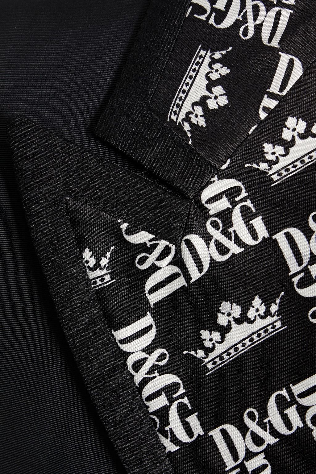 DOLCE&GABBANA Double-breasted printed moire blazer