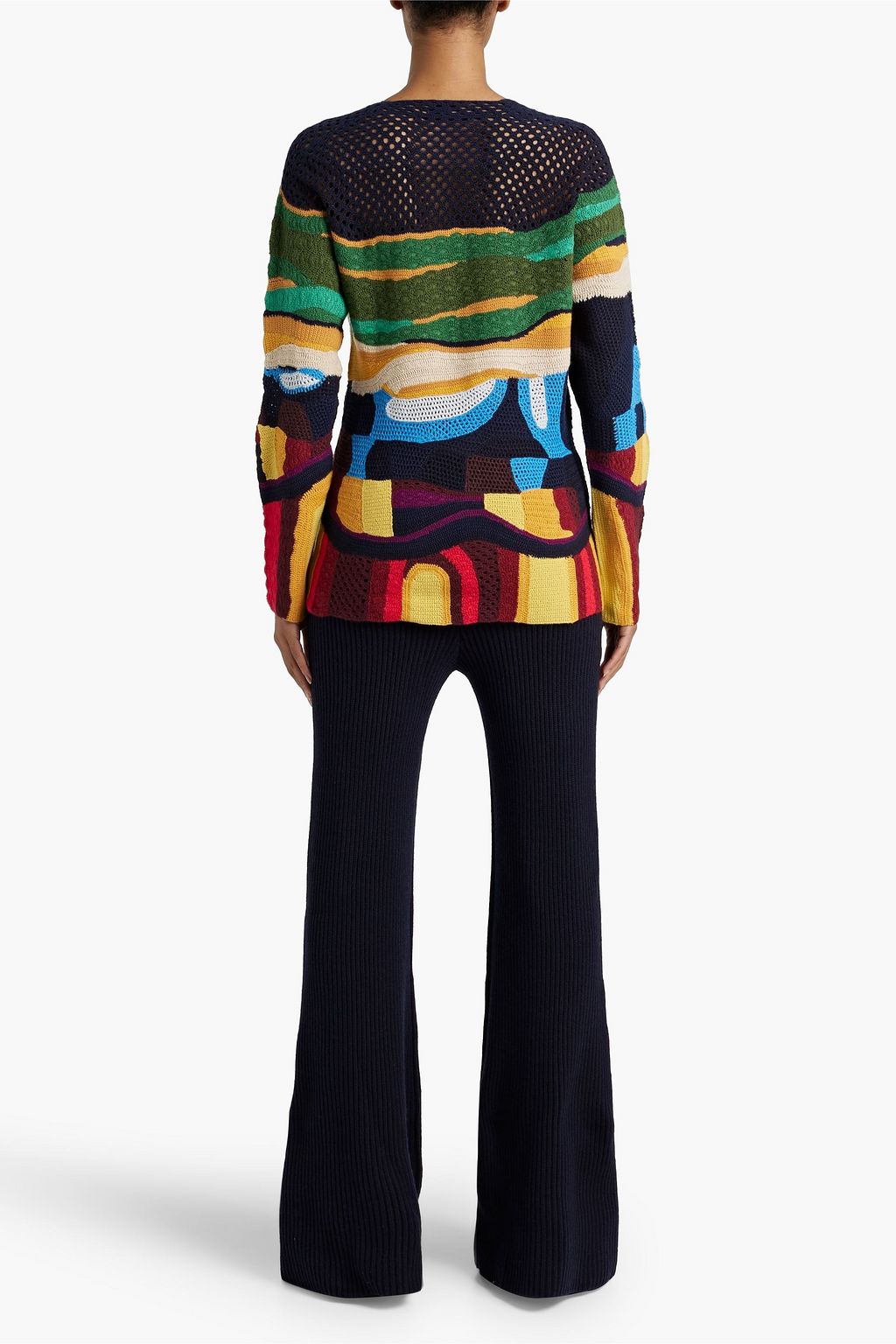 GABRIELA HEARST Nada ribbed cashmere and silk-blend flared pants