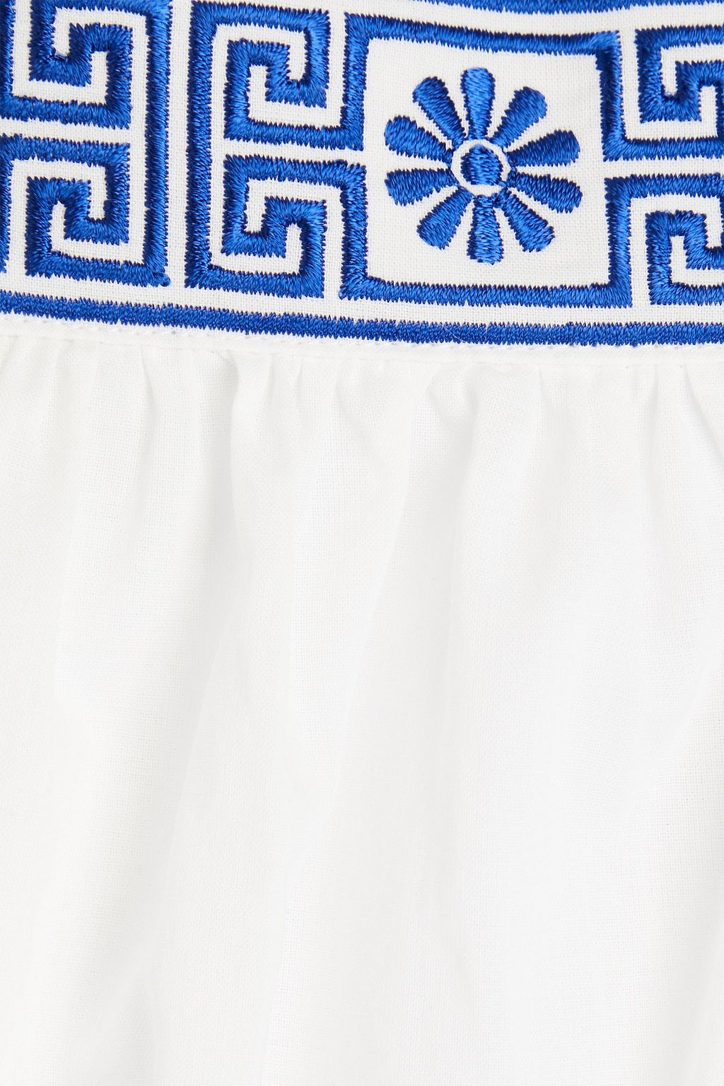 CLAUDIE PIERLOT فستان قصير من الموسلين القطني بتصميم مطرز