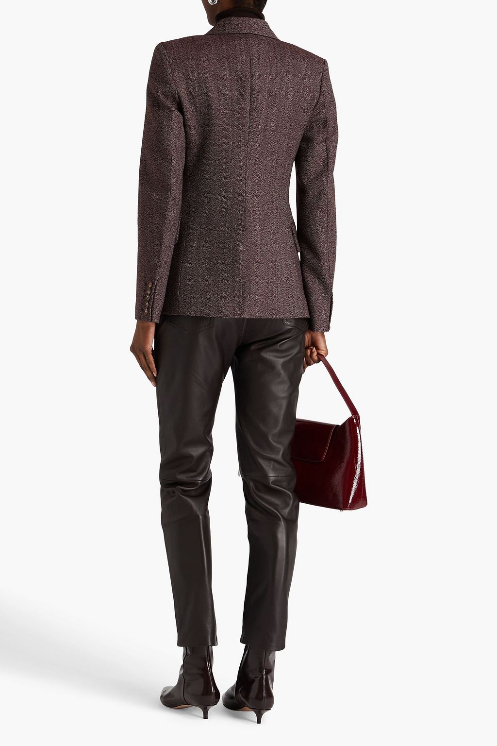 VICTORIA BECKHAM Herringbone wool blazer
