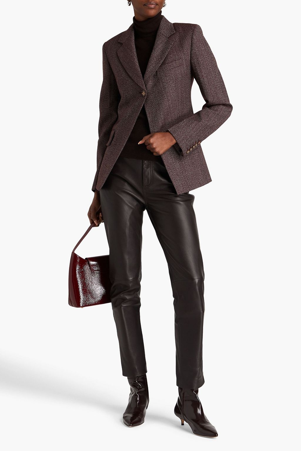 VICTORIA BECKHAM Herringbone wool blazer