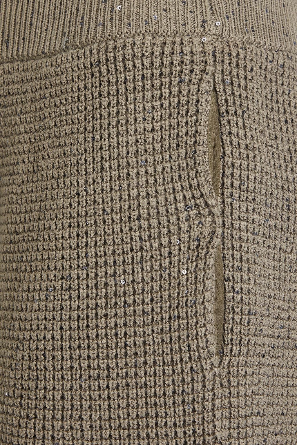BRUNELLO CUCINELLI ワッフルニット コットン混 ショートパンツ スパンコール付き