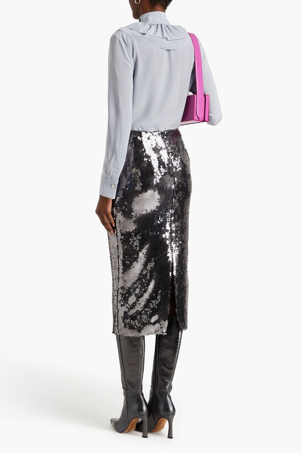 VICTORIA BECKHAM Ruffled silk crepe de chine shirt