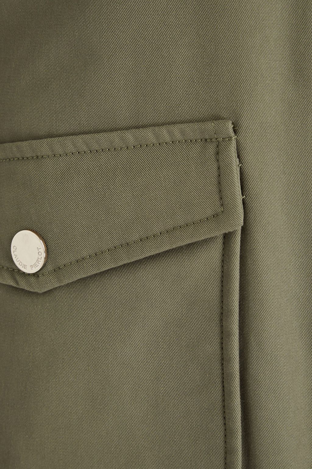 CLAUDIE PIERLOT جاكيت من الغبردين المصنوع من مزيج من القطن بتصميم مزركش