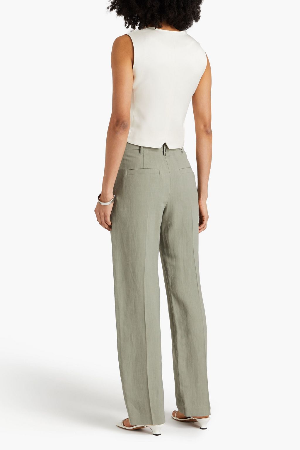 BRUNELLO CUCINELLI Hose mit geradem Bein aus Twill mit Zierperlen