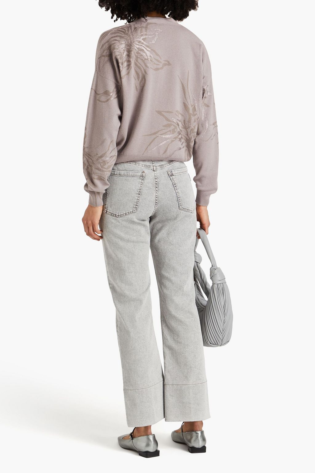 BRUNELLO CUCINELLI بنطلون جينز بقصّة بوت كت وخصر مرتفع