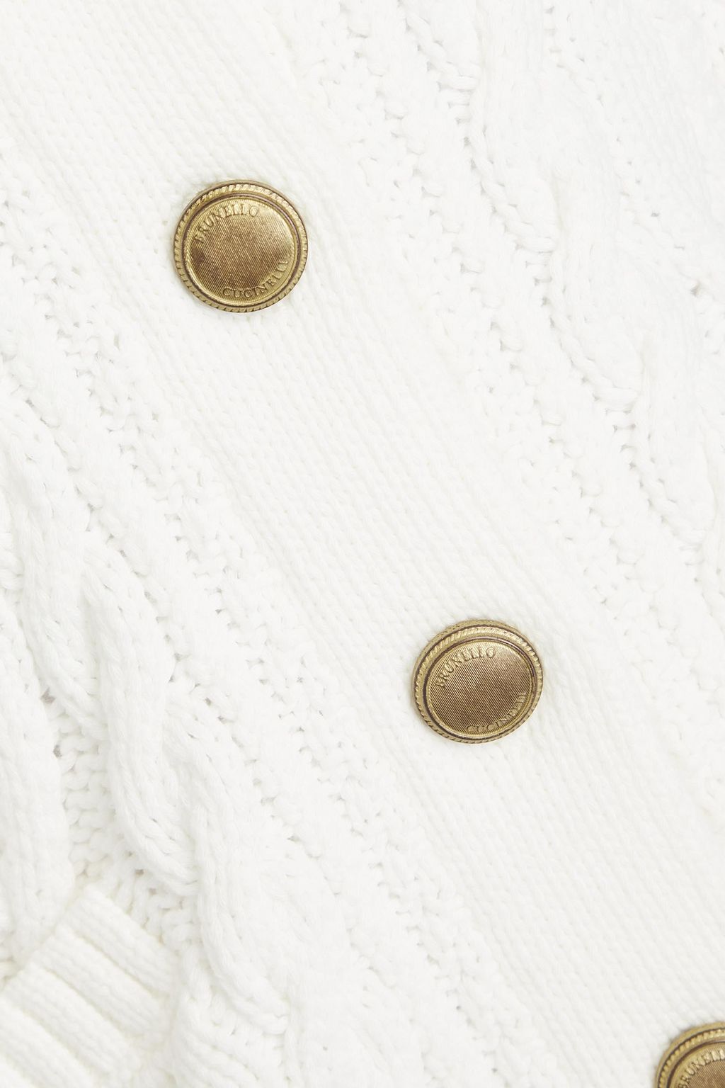 BRUNELLO CUCINELLI Cable-knit cotton-blend cardigan