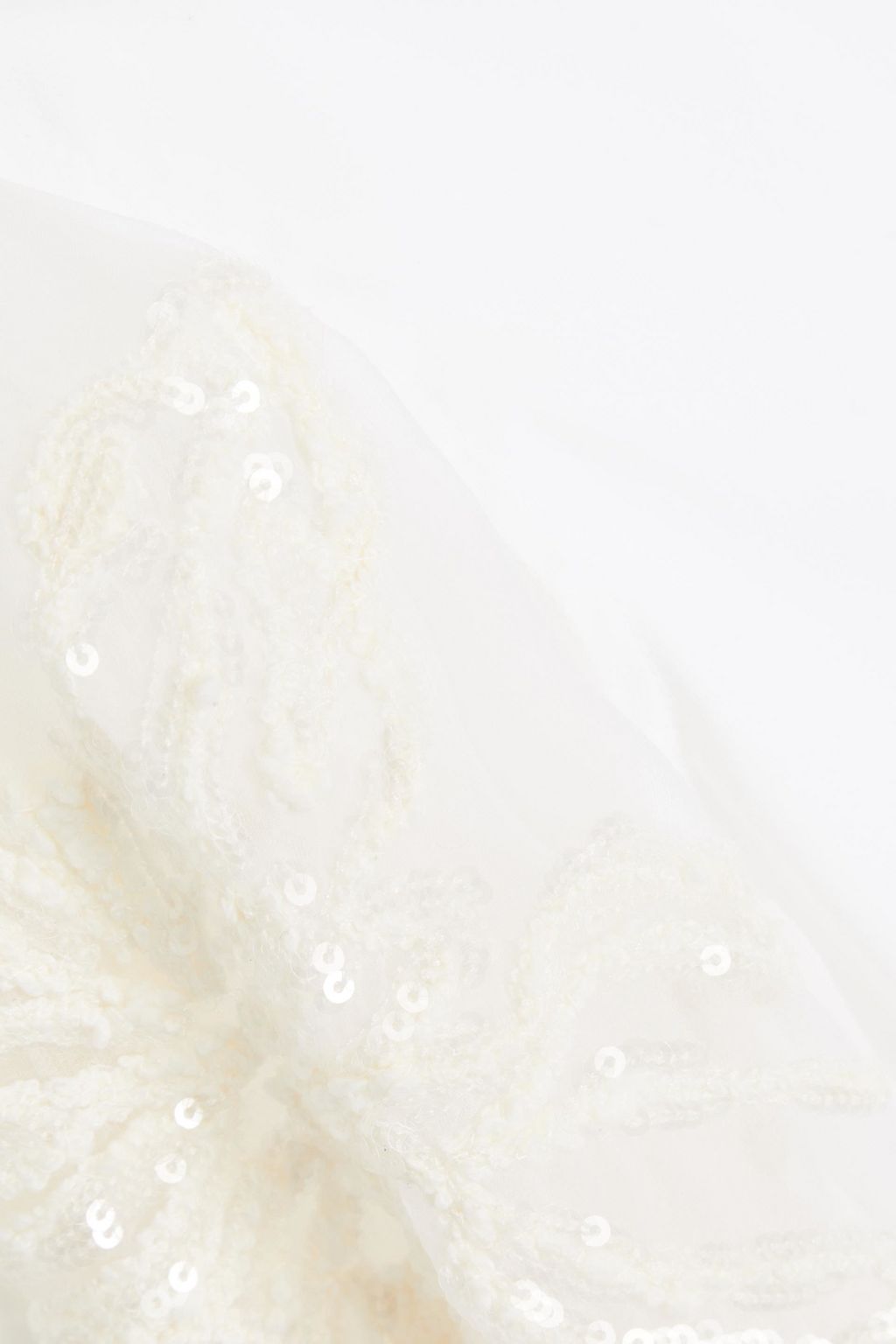 BRUNELLO CUCINELLI Sequin-embellished cotton-poplin and organza shirt