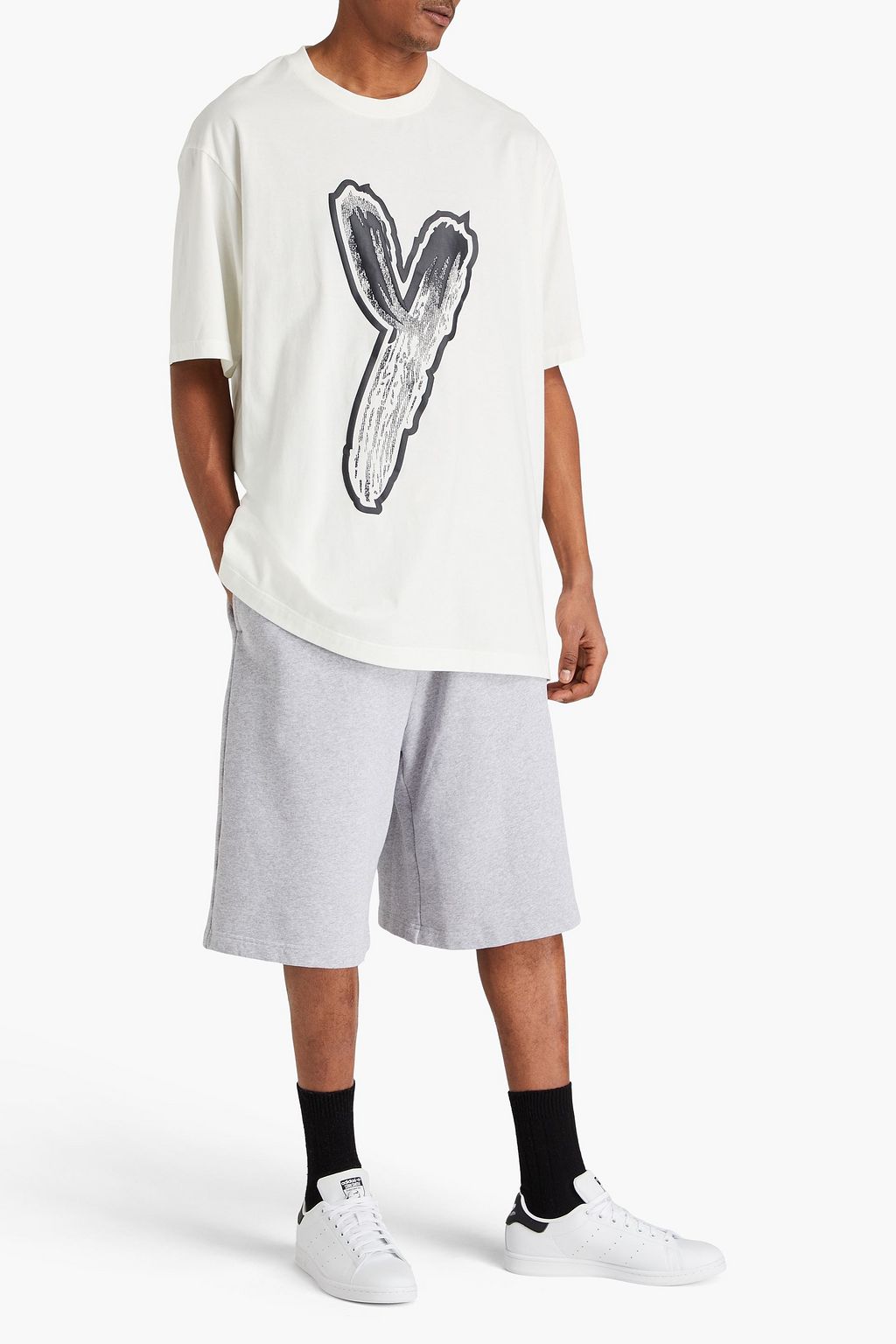 Y-3 Logo-print cotton-jersey T-shirt