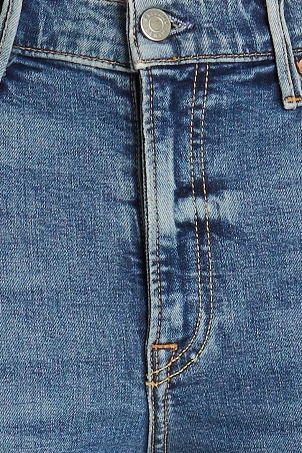 GRLFRND جينز “كيندال” بأرجل ضيقة وخصر عالٍ بتأثير معتق