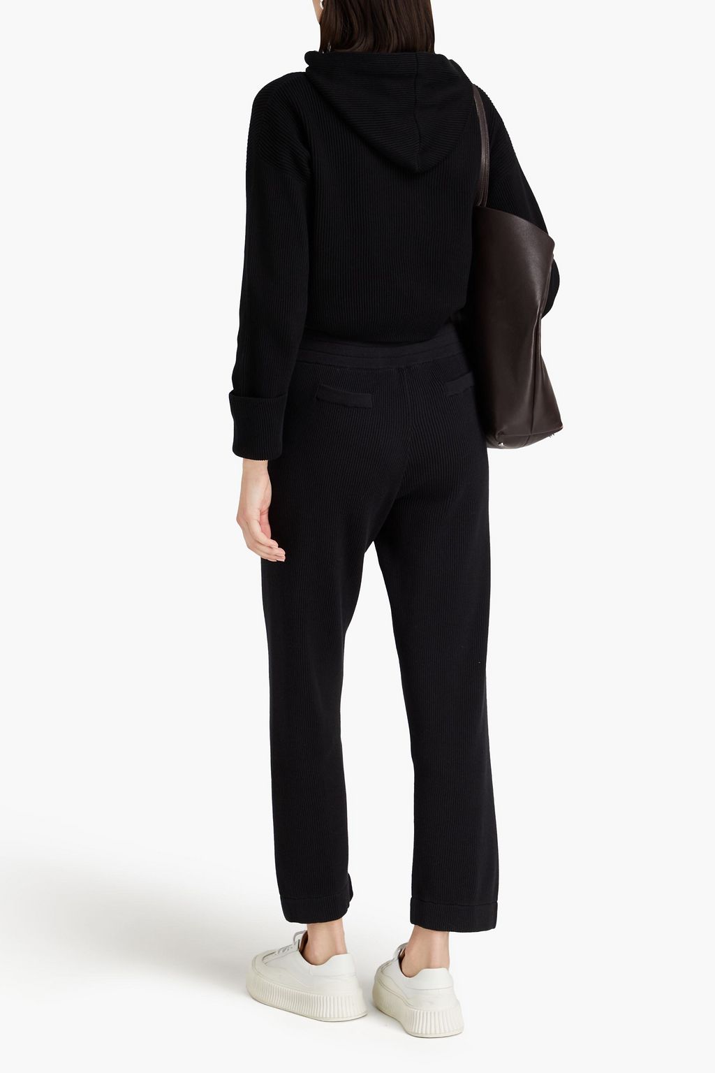 BRUNELLO CUCINELLI بنطال رياضي من القطن بتصميم مضلّع
