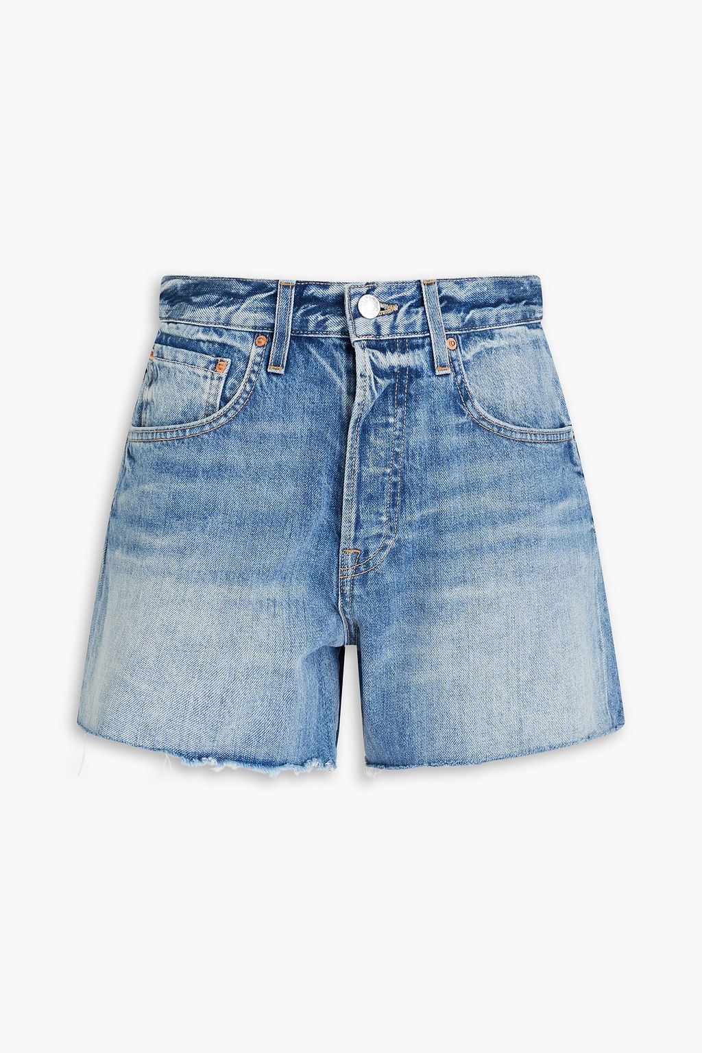 GRLFRND Jules faded denim shorts THE OUTNET