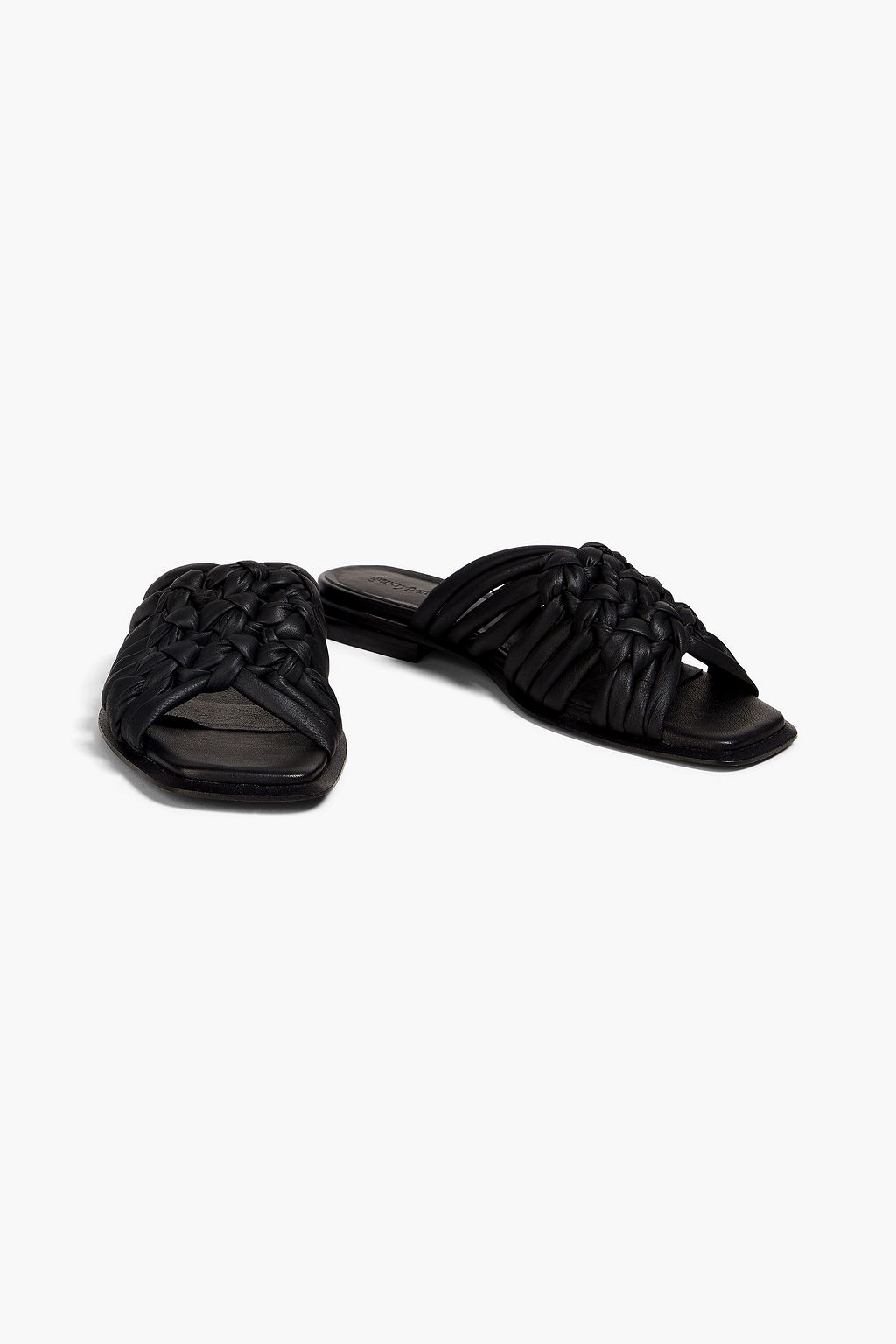 GENTRYPORTOFINO Woven nubuck slides