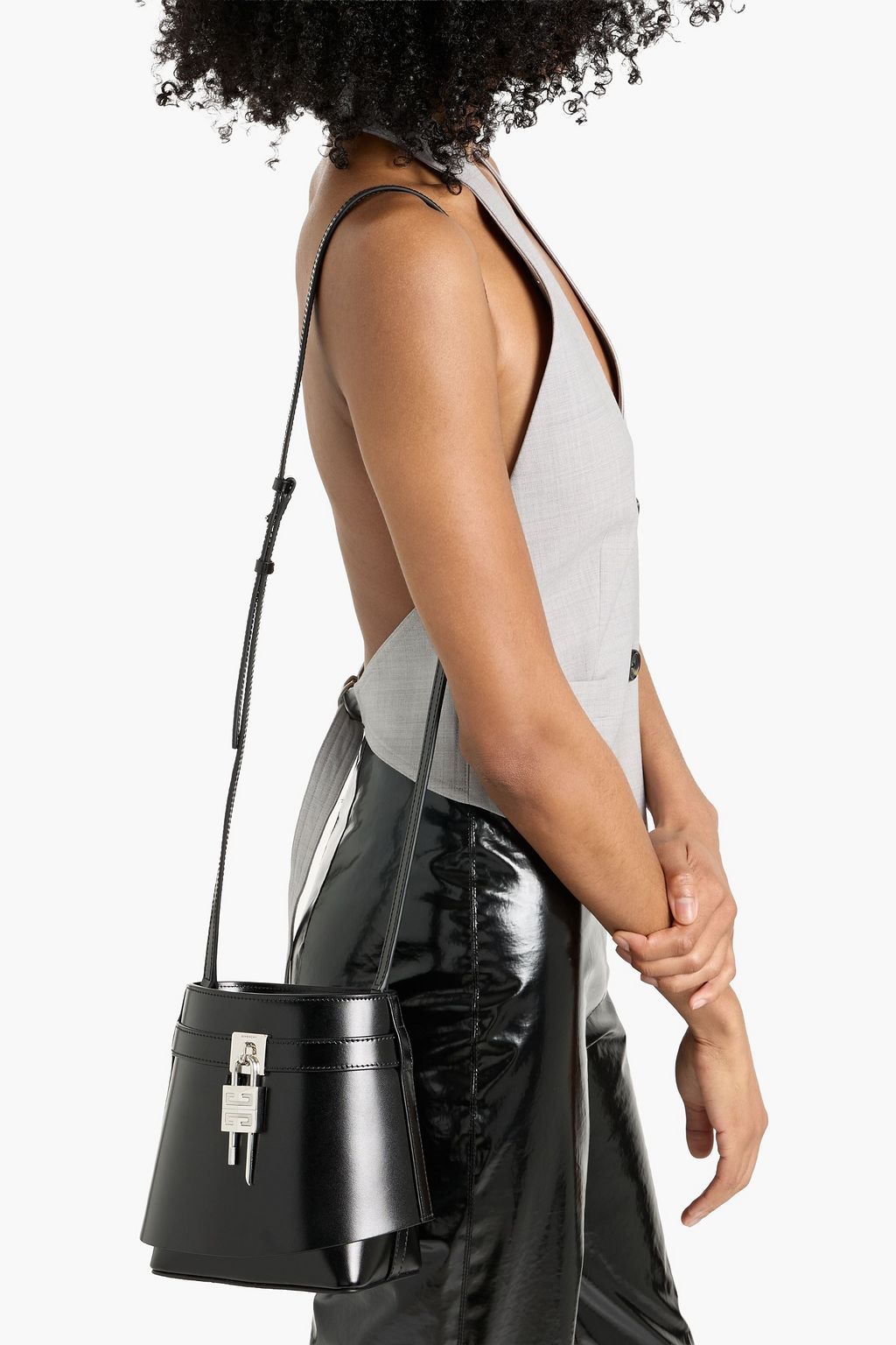GIVENCHY Shark Lock leather bucket bag | THE OUTNET