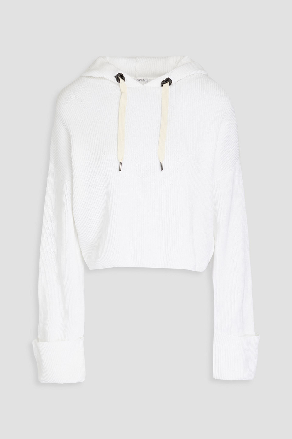 Brunello Cucinelli Hoodie Mit Kordelzug In White