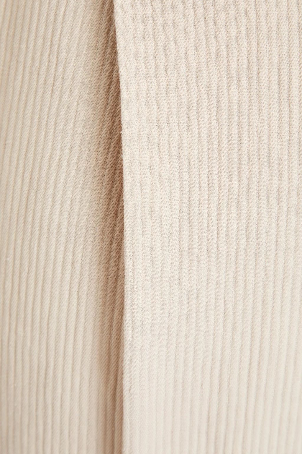 BRUNELLO CUCINELLI リネン&コットン混コーデュロイ ストレートレッグパンツ プリーツ入り