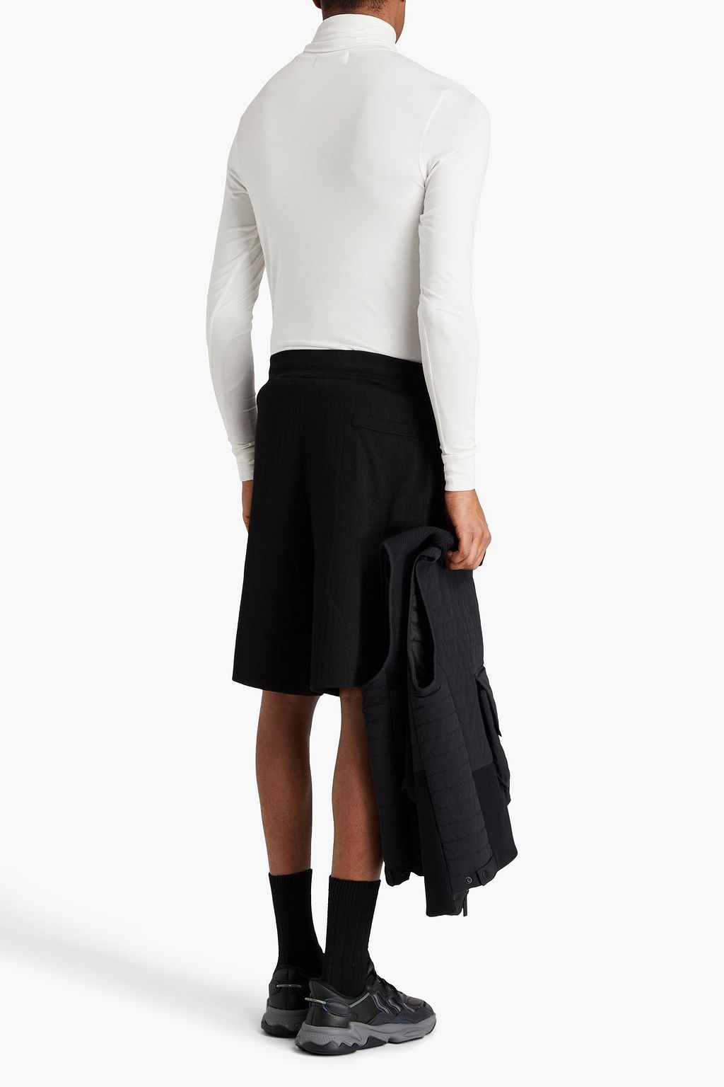 Y-3 Intarsia-knit drawstring shorts