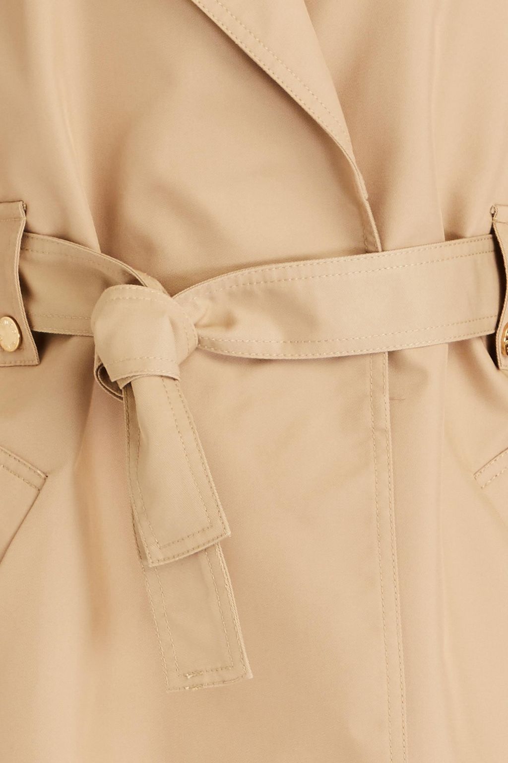 SANDRO Button-detailed cotton-blend gaberdine trench coat