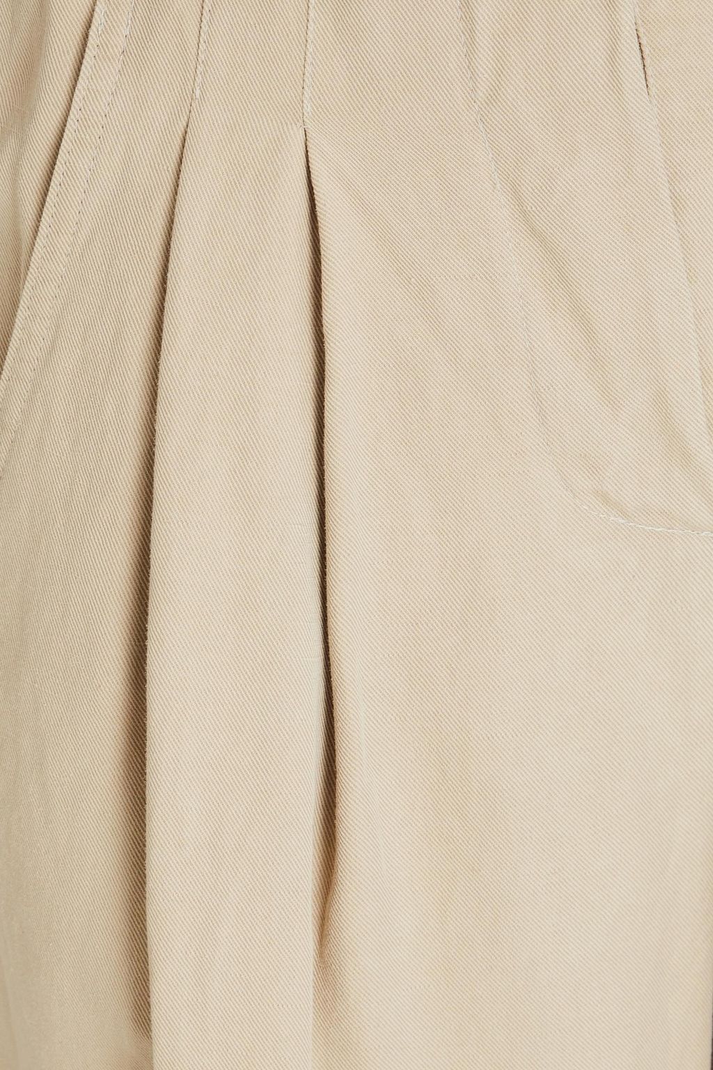 GENTRYPORTOFINO Cropped Lyocell and linen-blend twill tapered pants