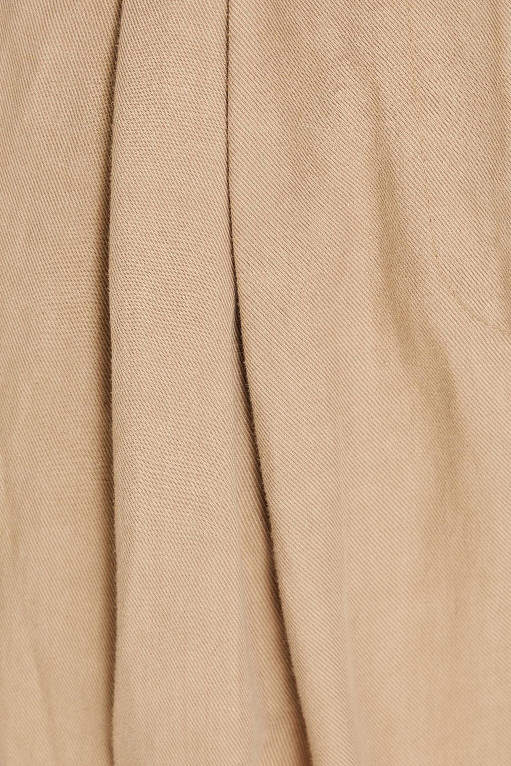 GENTRYPORTOFINO Cropped Lyocell and linen-blend twill tapered pants