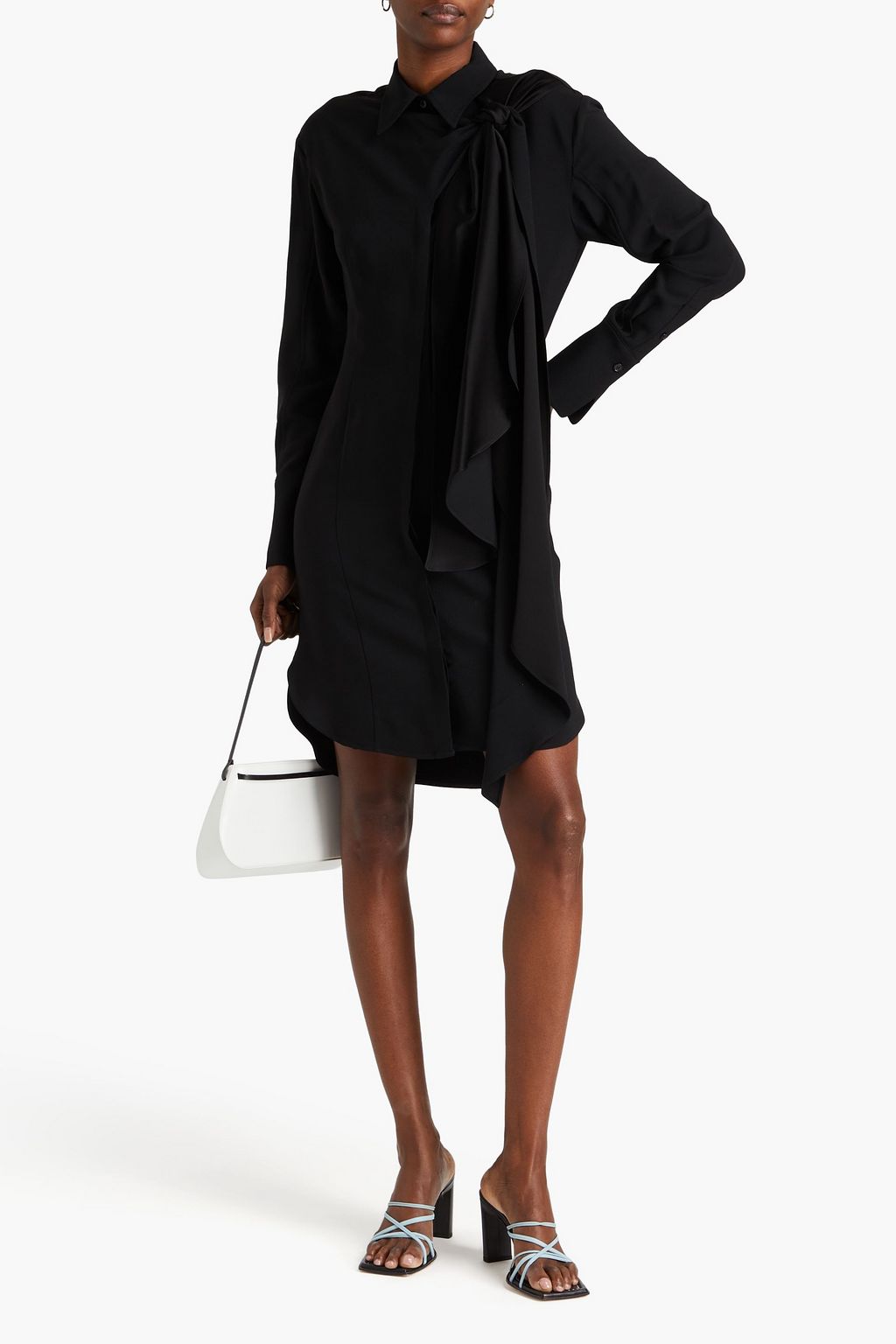 VICTORIA BECKHAM 컷아웃 디테일 캐디 셔츠 드레스