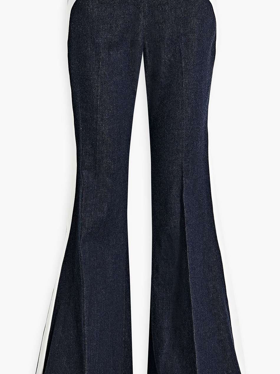 nautilus striped flared high-rise flared jeans