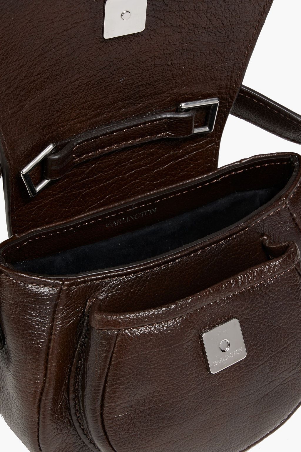 16ARLINGTON Kiks pebbled-leather shoulder bag