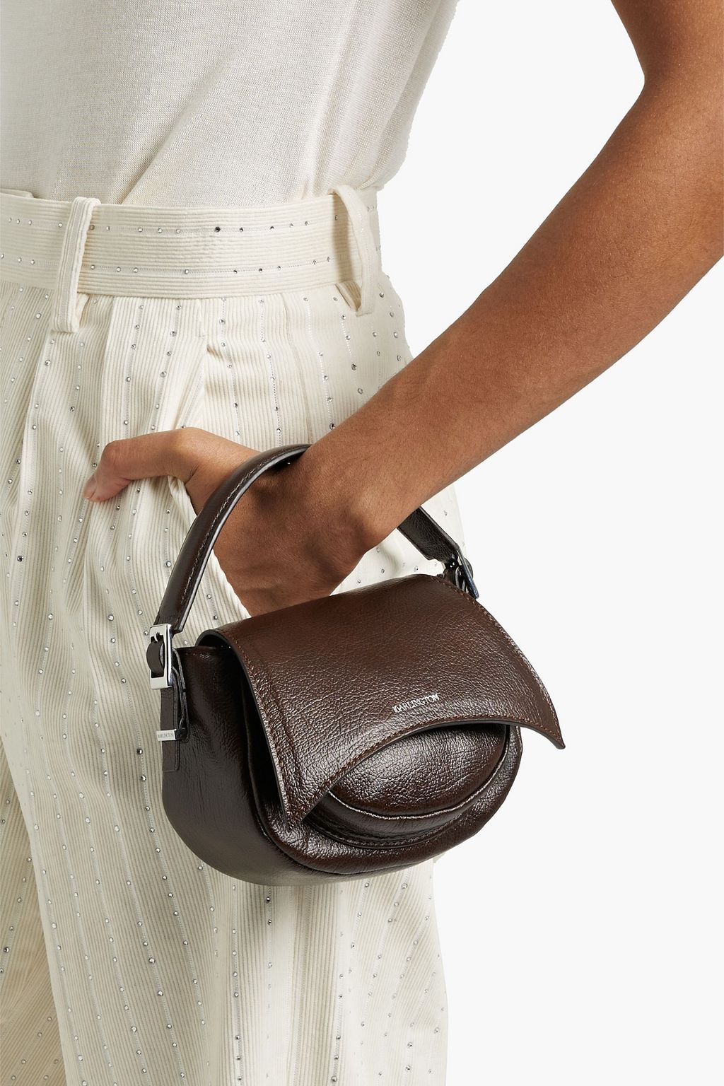 16ARLINGTON Kiks pebbled-leather shoulder bag