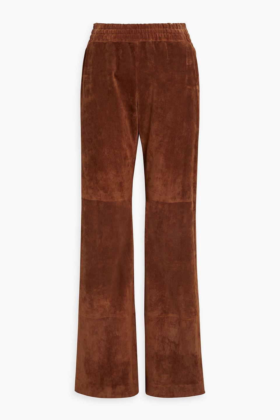 Gabriela Hearst Sainz Suede Wide-leg Pants In Brown