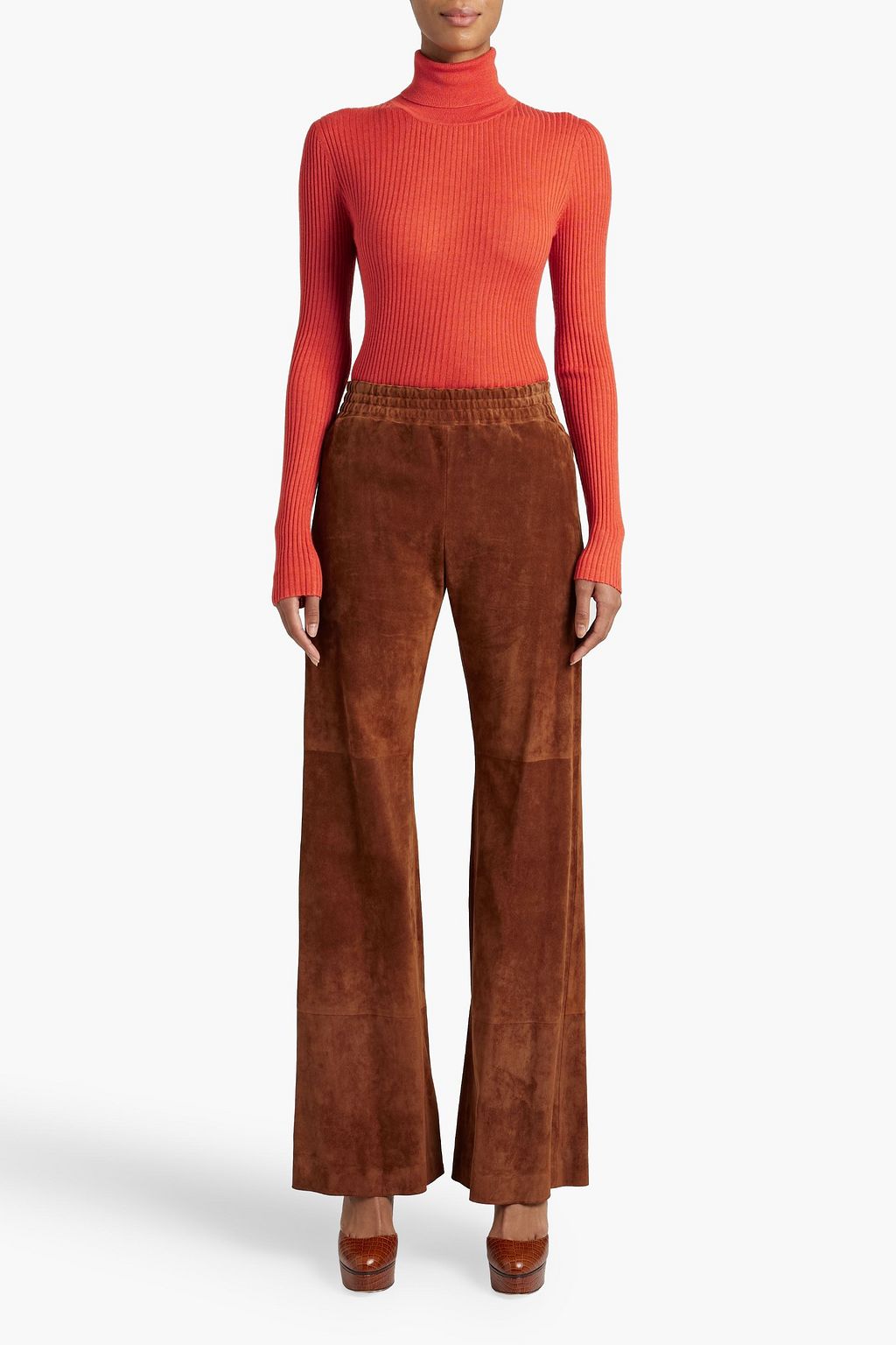 GABRIELA HEARST Sainz suede wide-leg pants