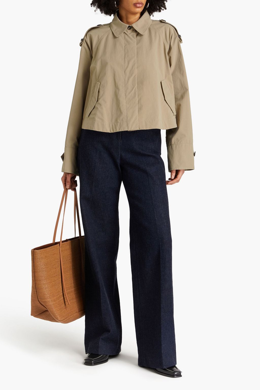 BRUNELLO CUCINELLI Jacke aus Canvas mit Zierperlen