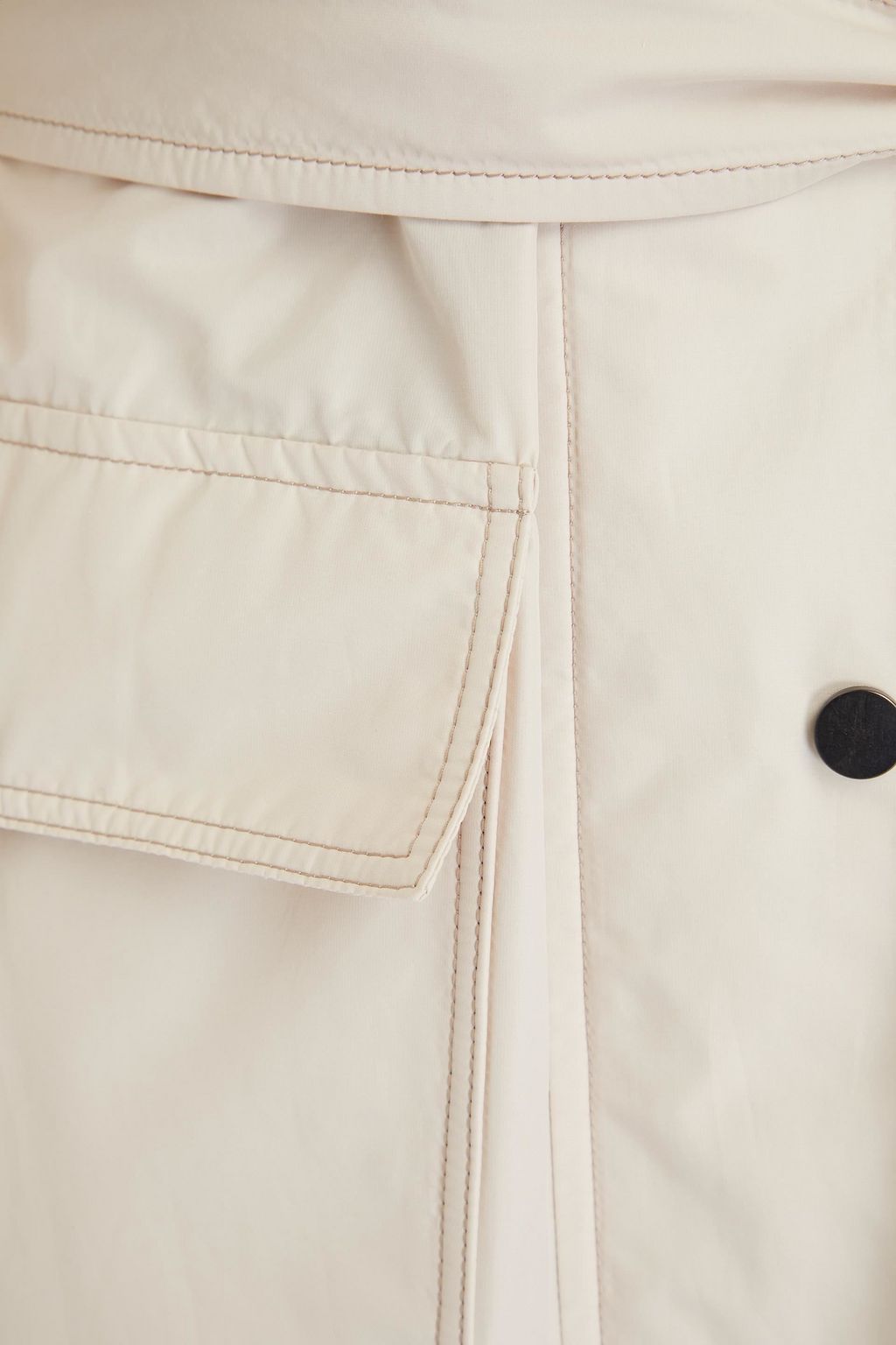BRUNELLO CUCINELLI シェル トレンチコート ビーズ付き キルティング