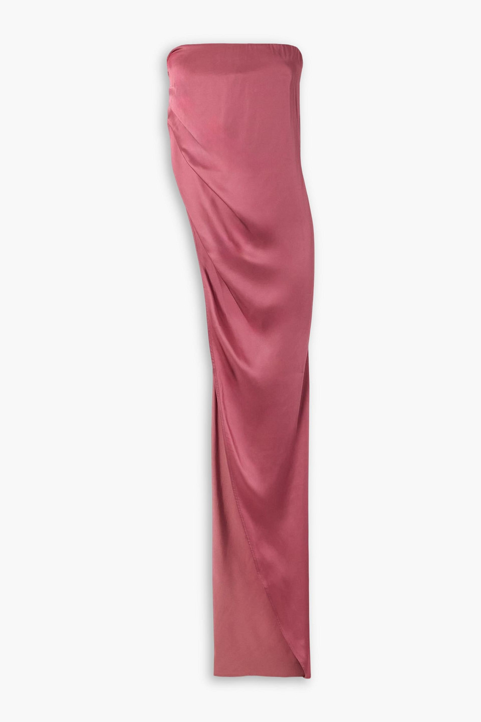 rick owens - lido strapless asymmetric satin top - pink - it 42
