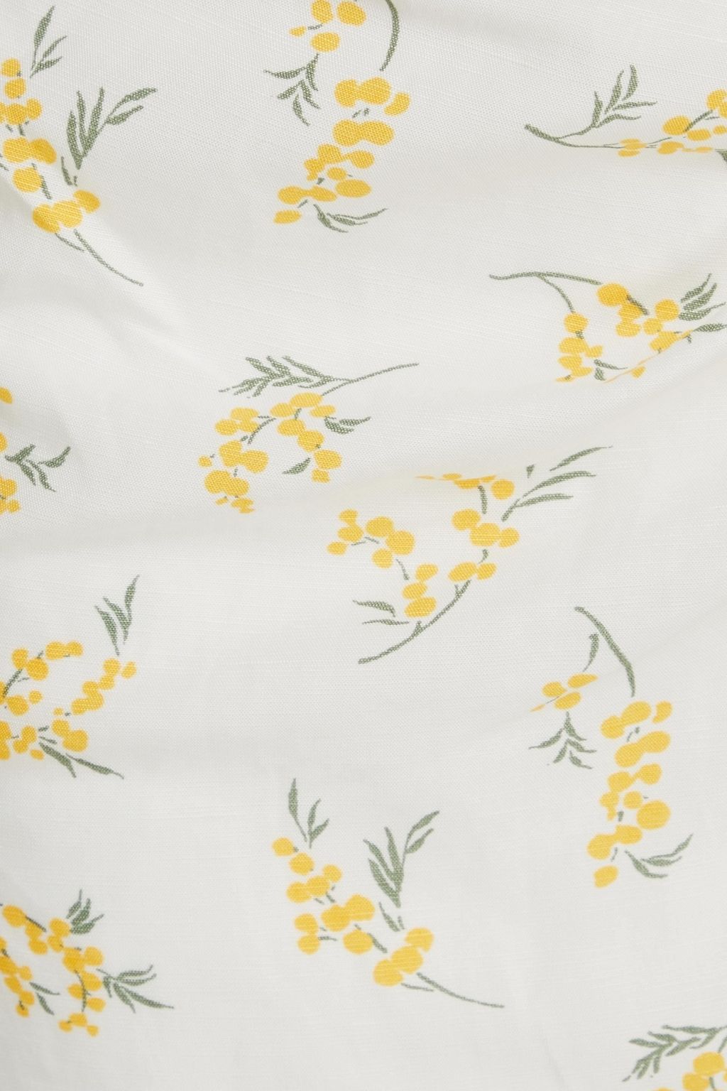 CLAUDIE PIERLOT تنورة متوسطة الطول مصنوعة من الكريب بتأثير مزموم ومزينة بطبعة الأزهار