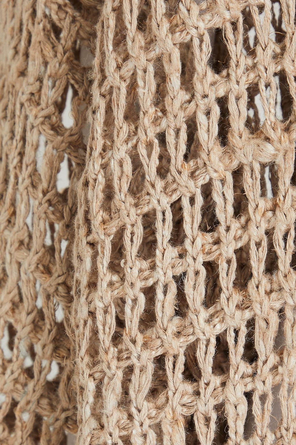 BRUNELLO CUCINELLI Sequin-embellished open-knit linen and silk-blend cardigan