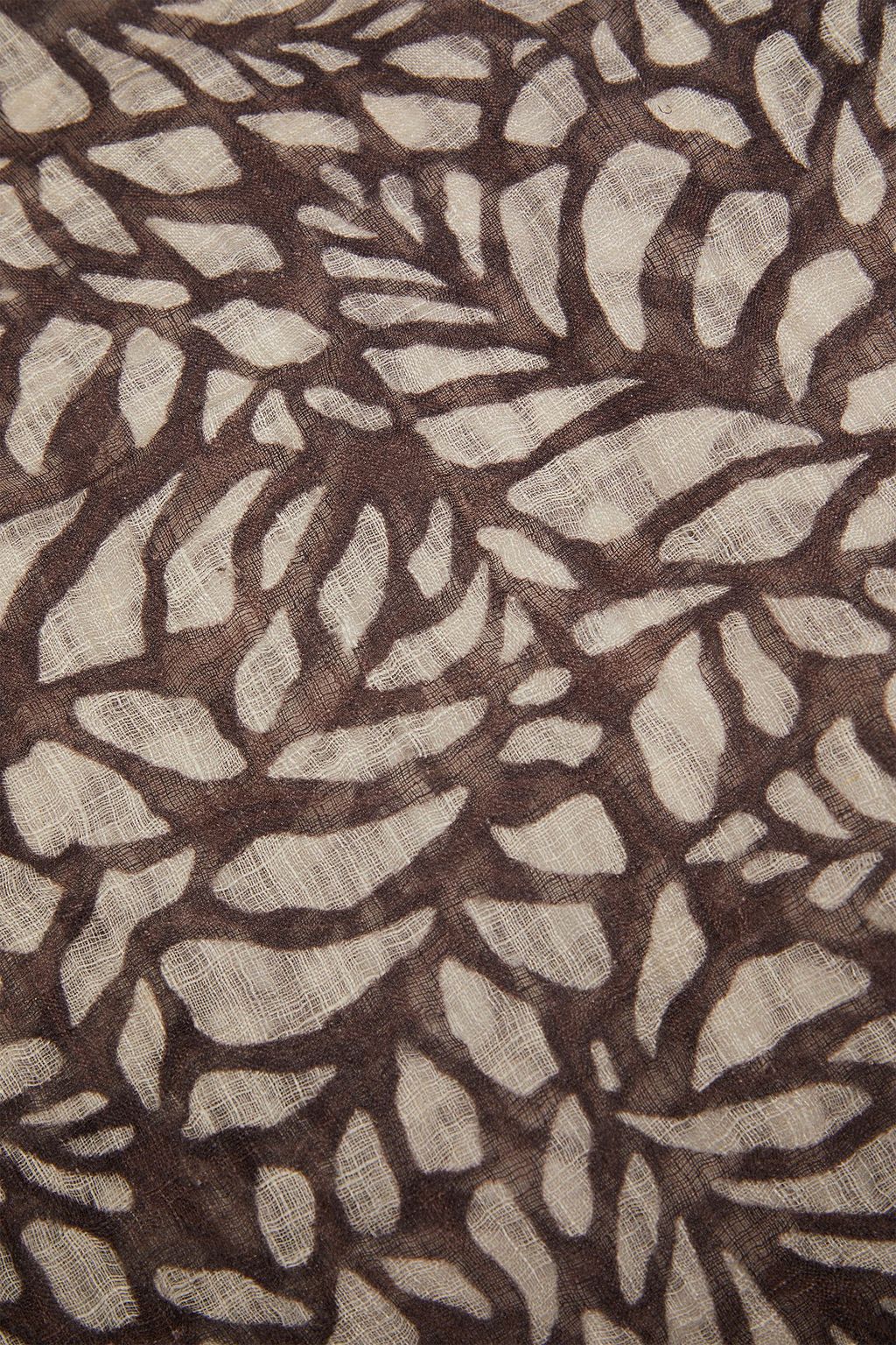 BRUNELLO CUCINELLI Printed linen-gauze scarf