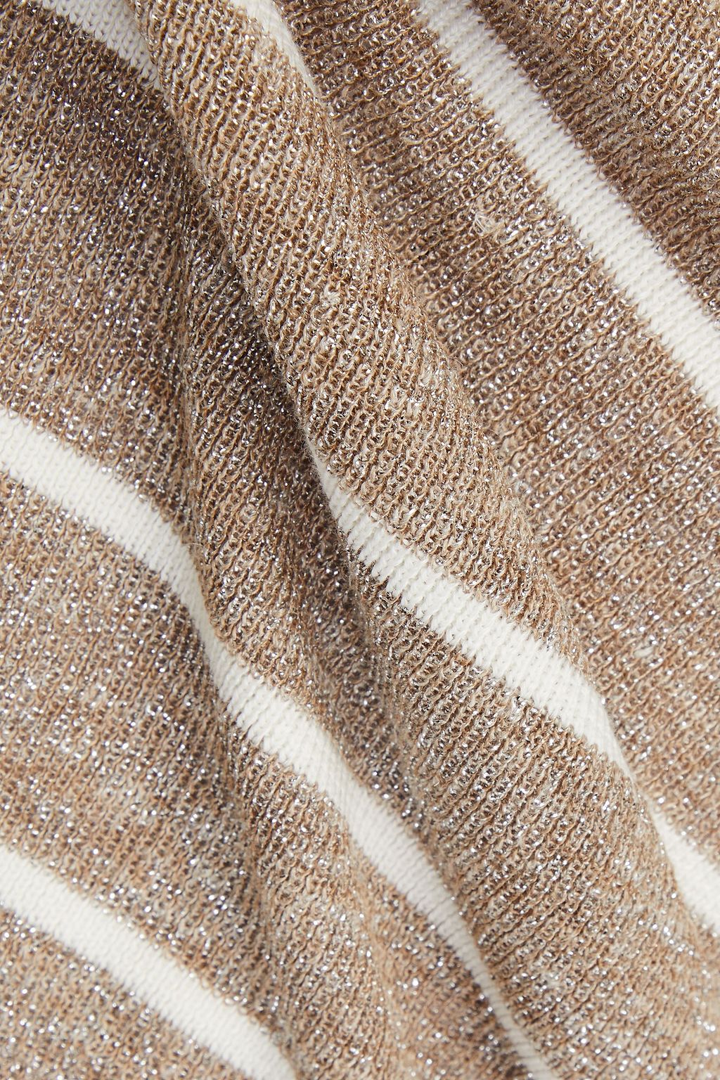 BRUNELLO CUCINELLI Metallic striped knitted top