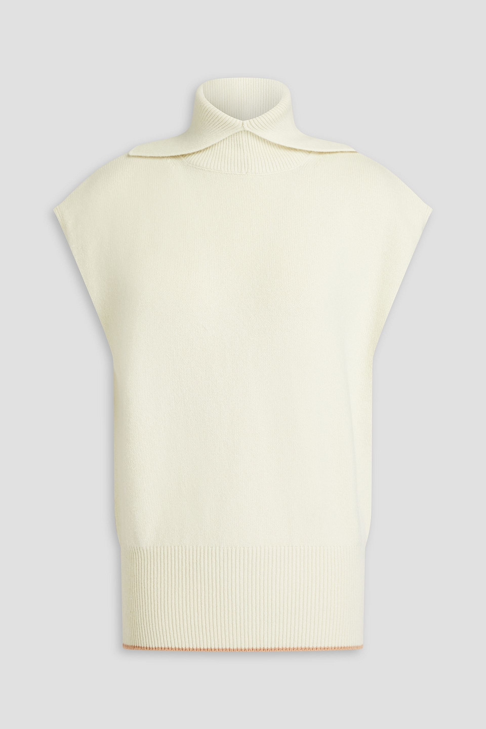 Victoria Beckham Cashmere-blend Waistcoat In Ivory