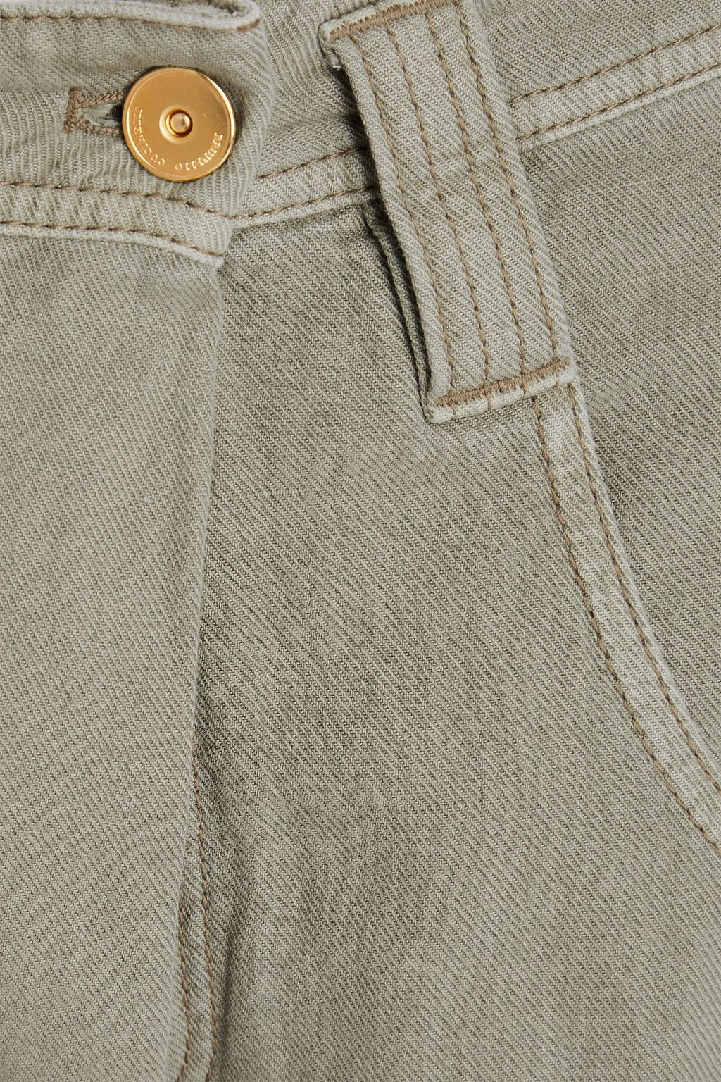 BRUNELLO CUCINELLI Hose mit geradem Bein aus Twill aus einer Baumwoll-Leinenmischung