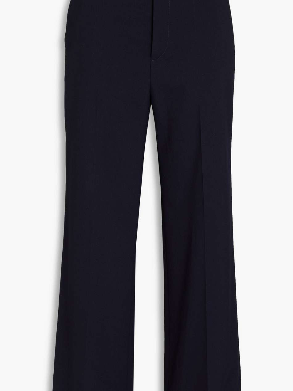 crepe straight-leg pants