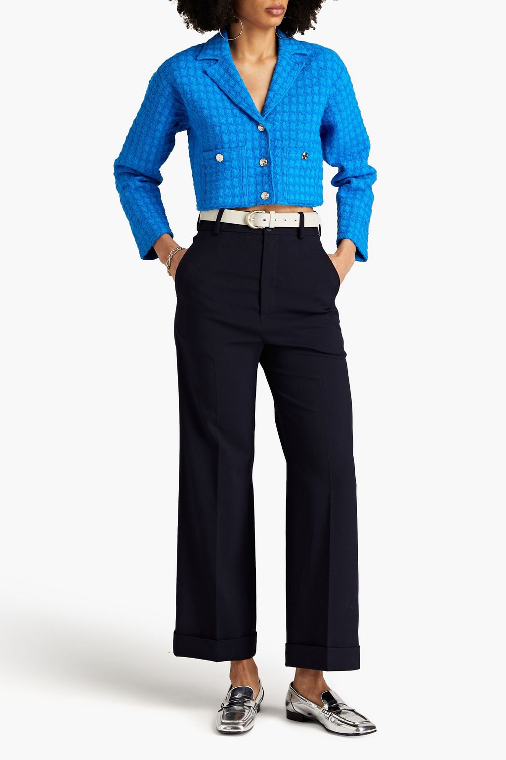 SANDRO Crepe straight-leg pants